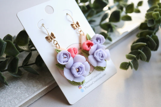 Lilac Rose Dangles
