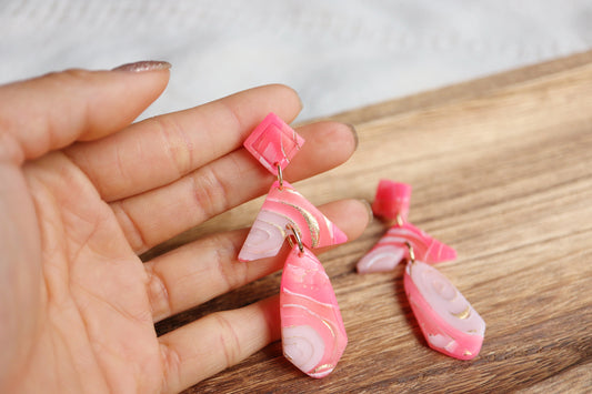 Persian Pink Arrow Earrings