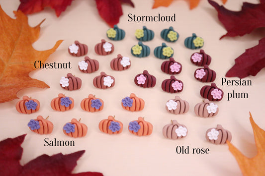 Pumpkin Studs w/ flower