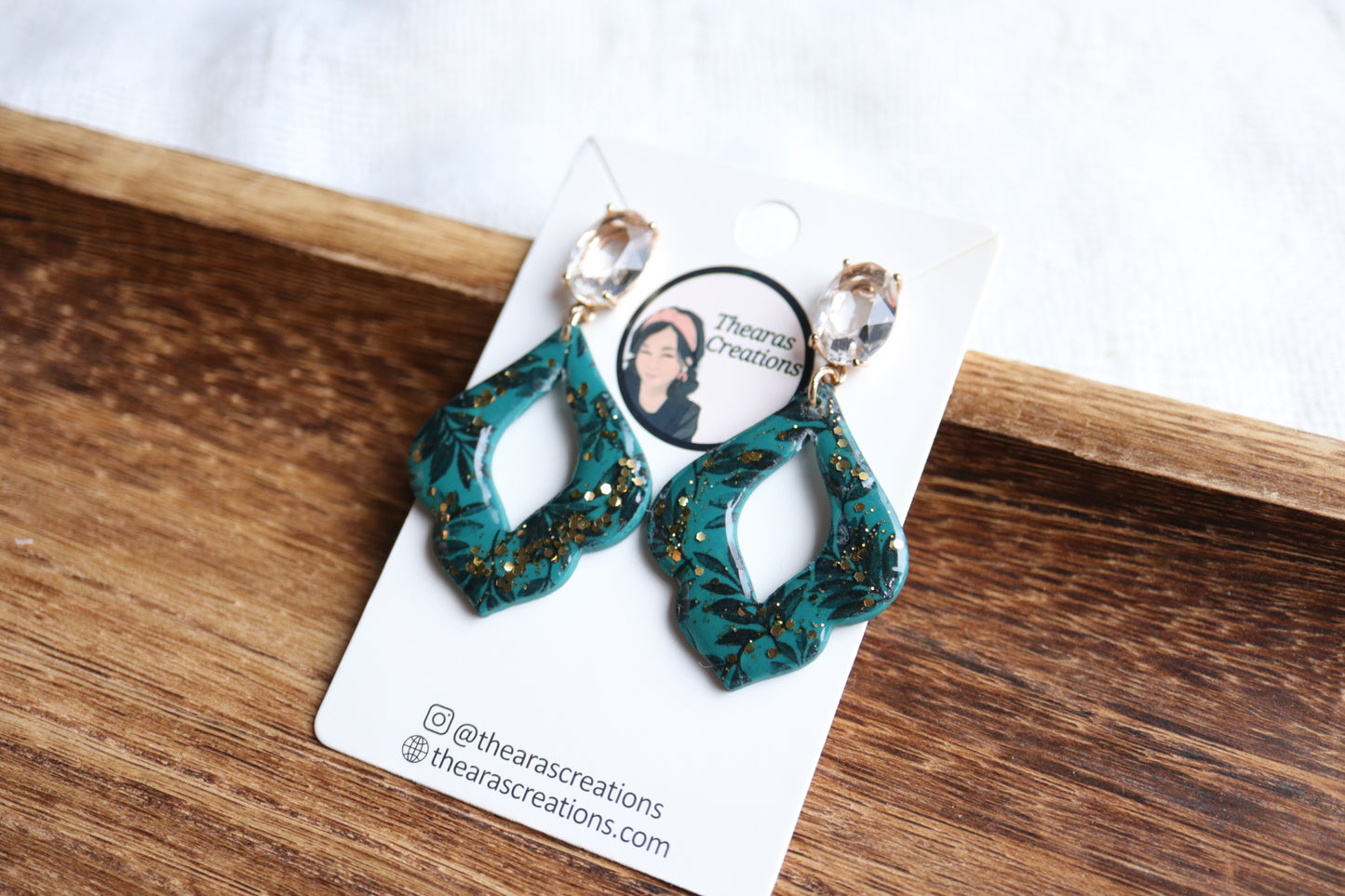 Opal Green Winter Earrings