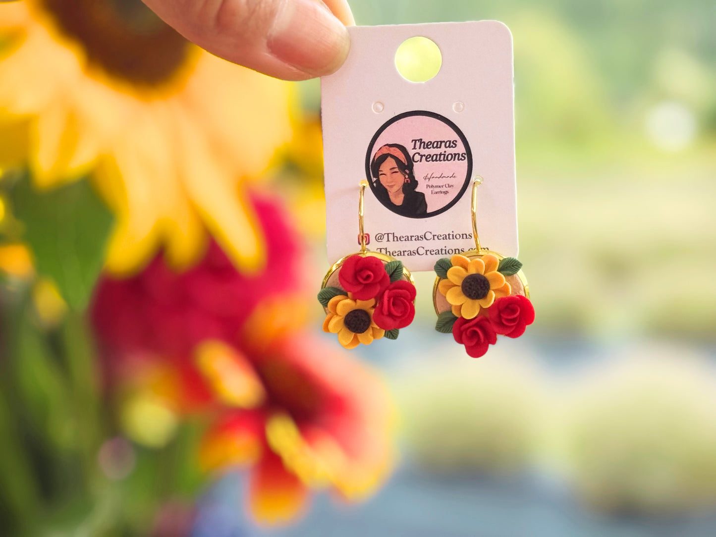Sunflower Bouquet on French Lever Back.