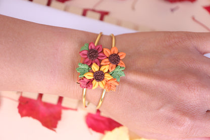 Fall Sunflower 🌻 Earrings, Ring, Bracelet, Hair Clip