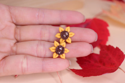 Fall Studs Sunflower Trio Colors