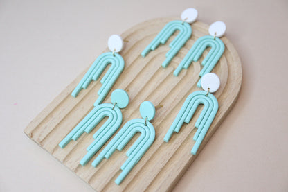 Casandra Mint Arch Earrings