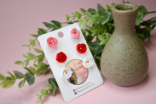 Rose Trio Studs