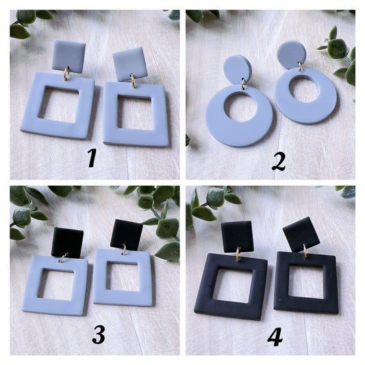 Square and Circle Earrings