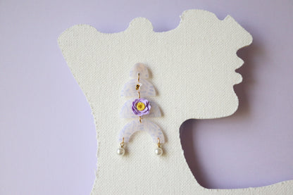 Diana Lavender Earrings and Necklace