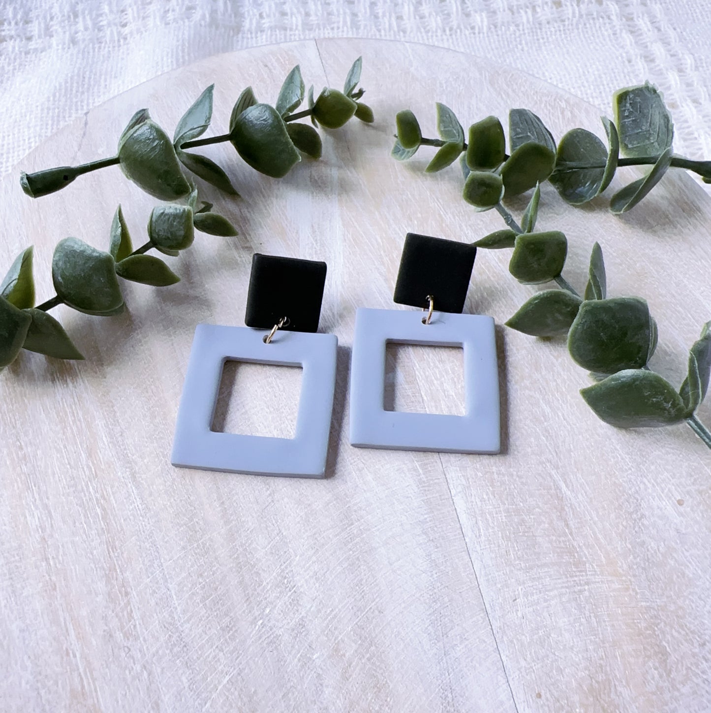 Square and Circle Earrings