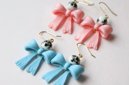 Pastel Bow with Beads ￼