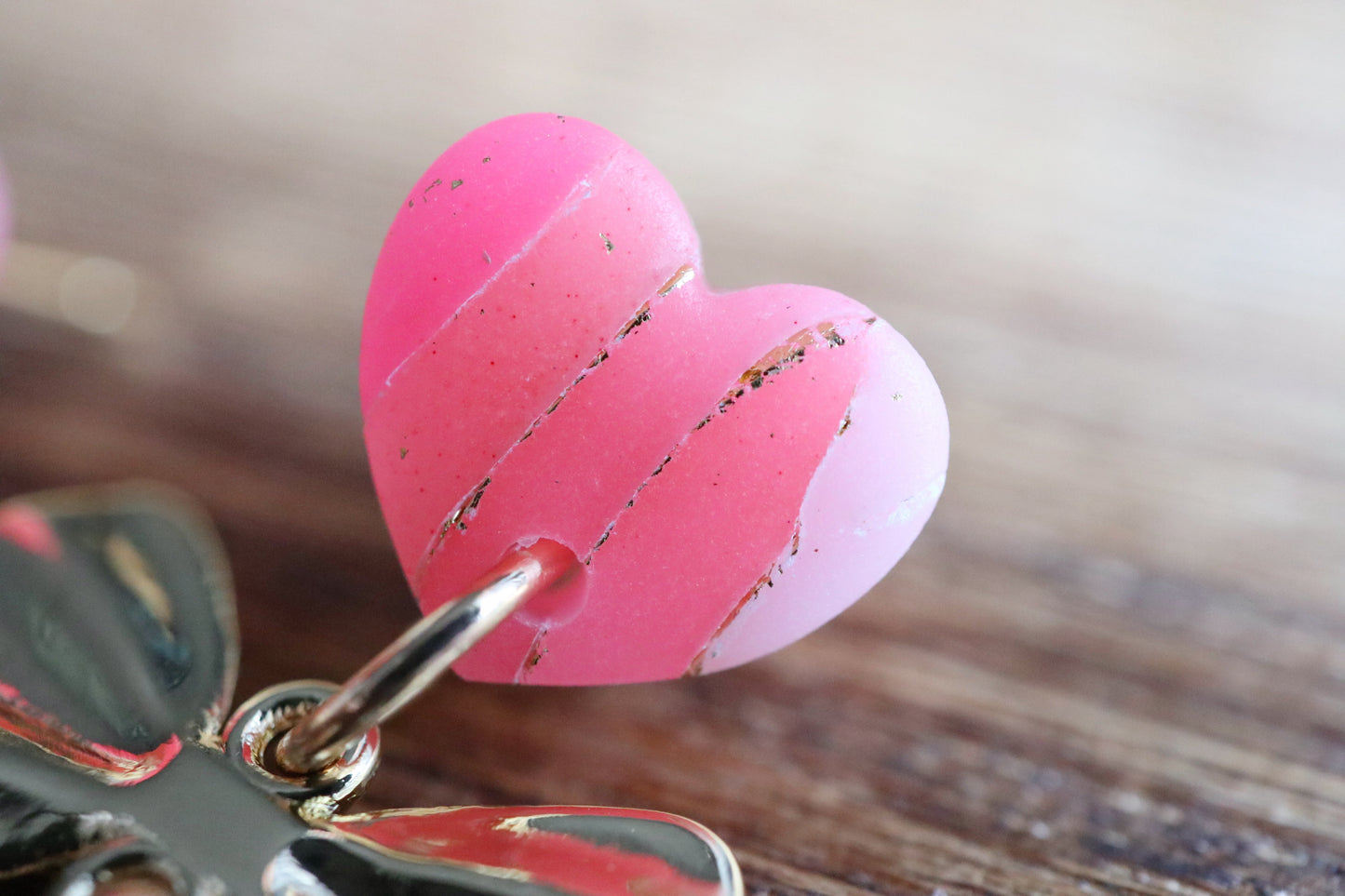 Persian Pink Heart Earrings