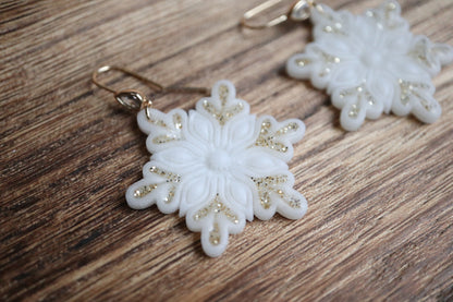 Snowflake Gold Highlights Earrings