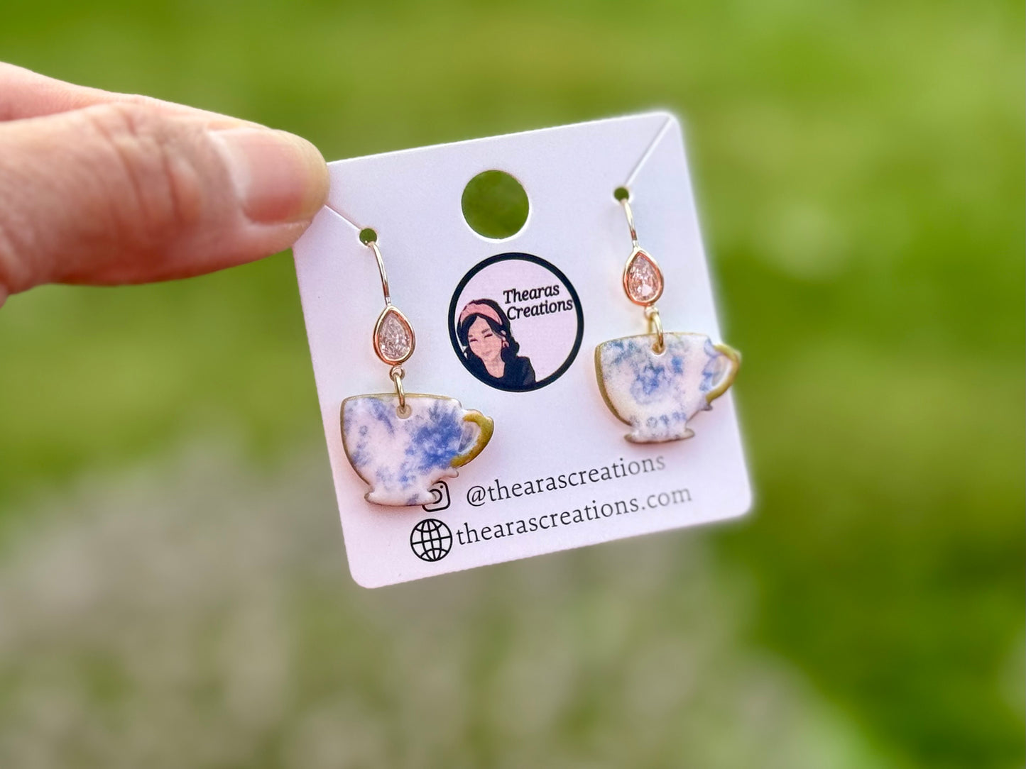 Blue China Chinoiserie Earrings