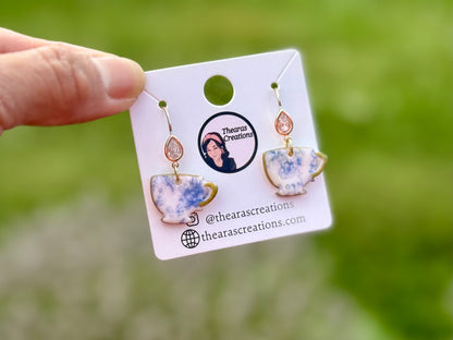 Blue China Chinoiserie Earrings