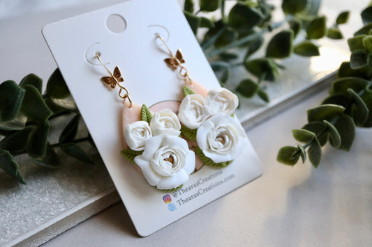 English White Rose Dangles
