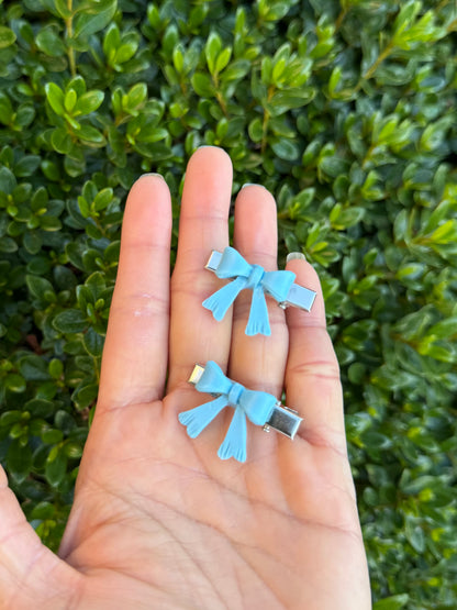 Blue Girl Bow Hair Clip