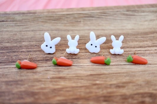 Bunnies White Earrings ***Bestseller***