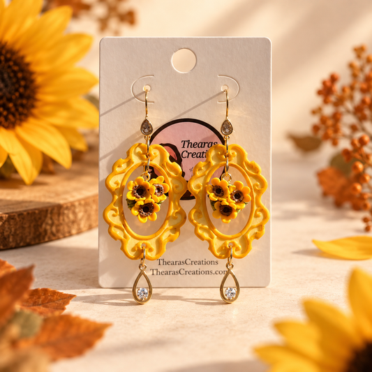 Vintage Sunflower Charm