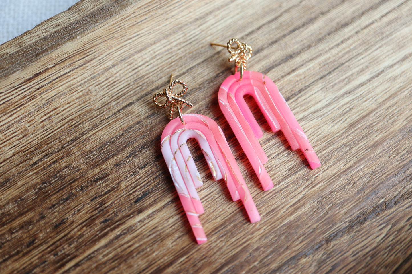 Persian Pink Arch Earrings