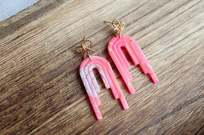 Persian Pink Arch Earrings