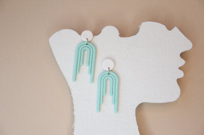 Casandra Mint Arch Earrings