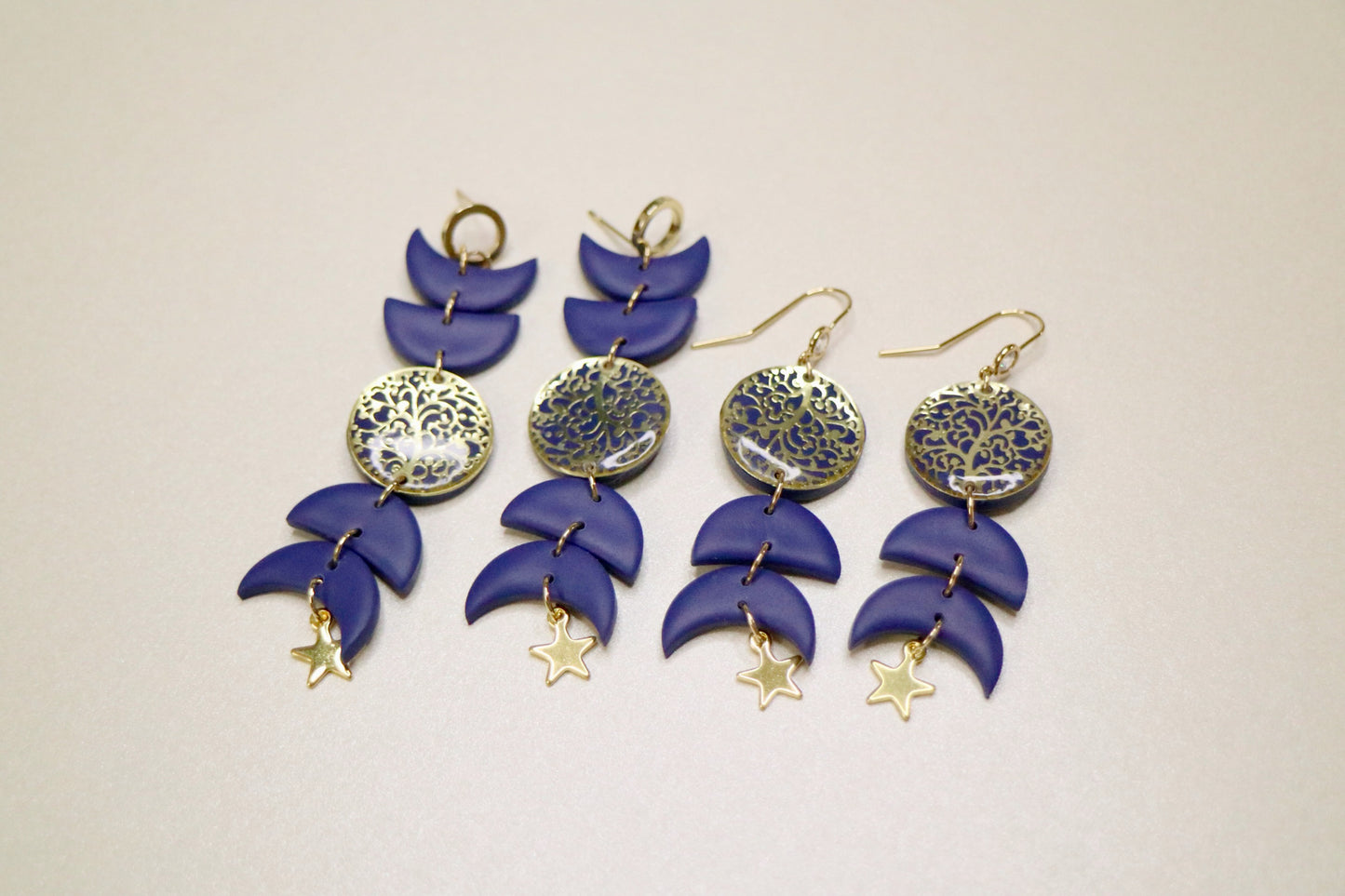 Bella moon phases earrings