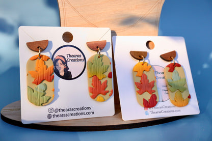 Fall Green Maple 🍁 Earrings.