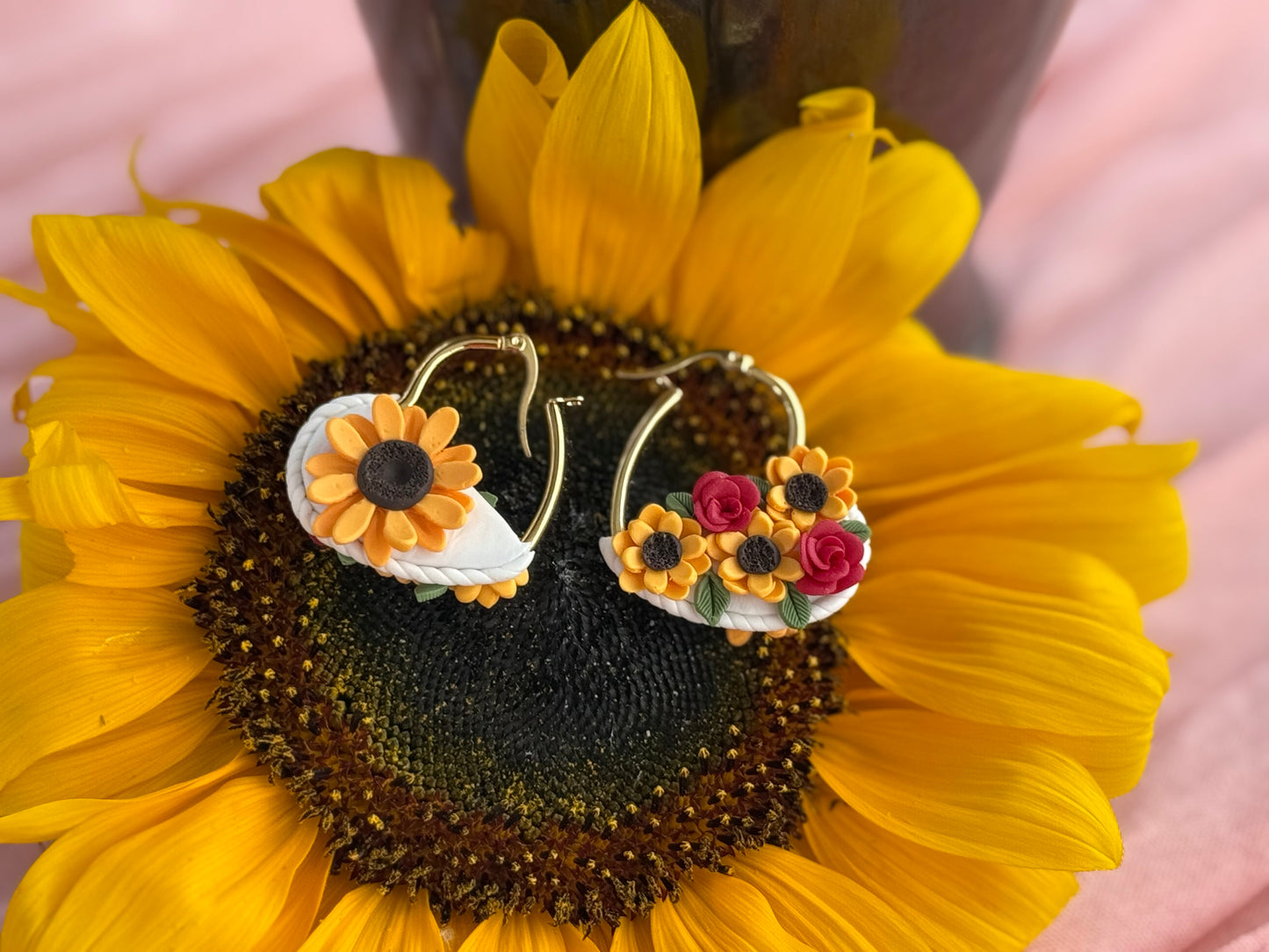 Sunflower Heart Hoops Reversible