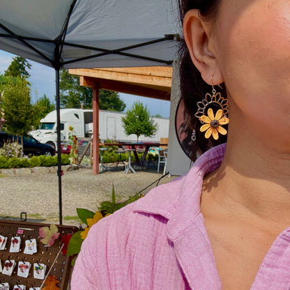 Sunflower Dangle Hooks