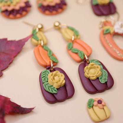 3 Pumpkin Stack Earrings