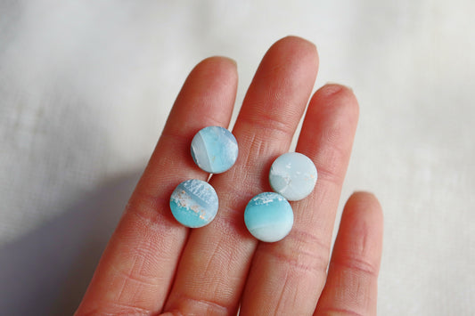 Circle Studs Sweet Blue