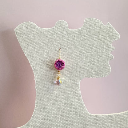 Peonies with Krystal earrings