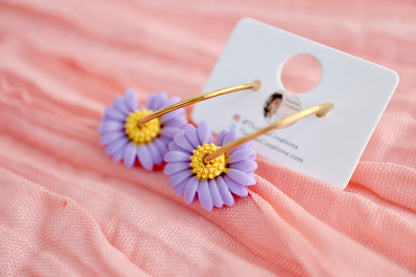 Daisy Gold Hoops