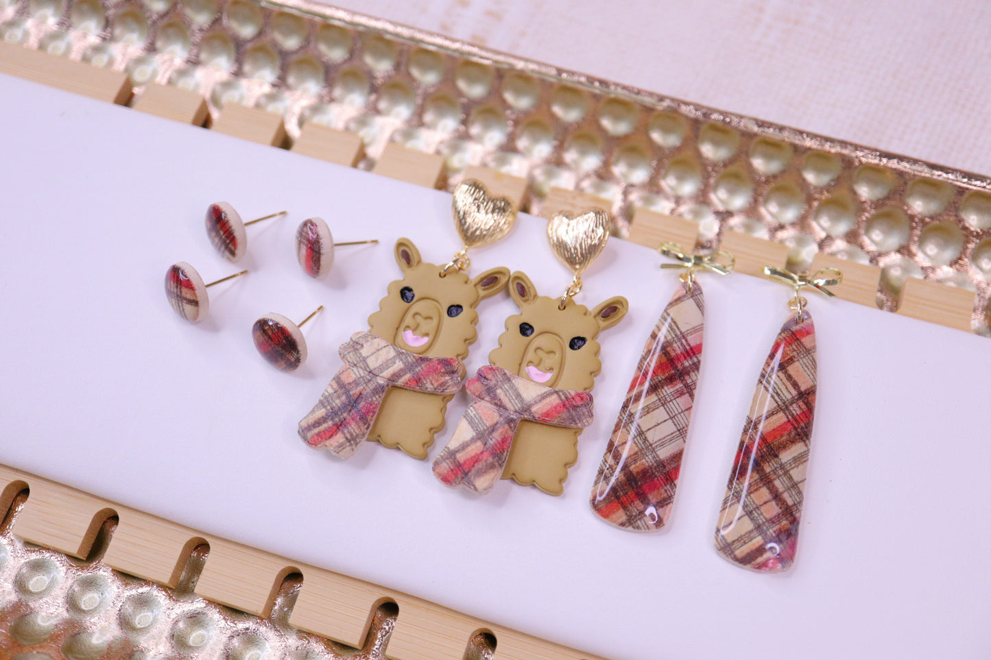 Winter Plaid Earrings