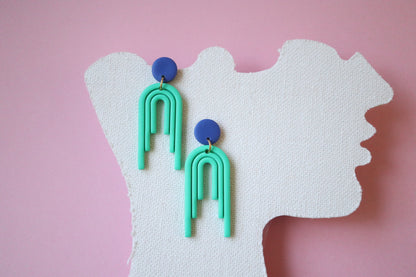 Casandra Green Arch Earrings