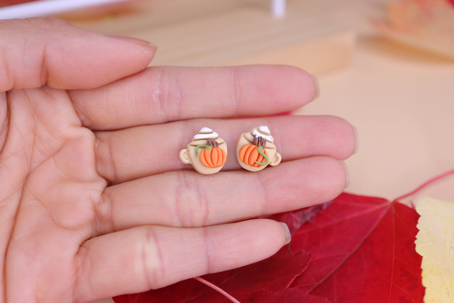 Pumpkin Spice Latte Studs ***Bestseller***