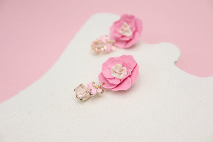 Elegant Peony Earrings ￼