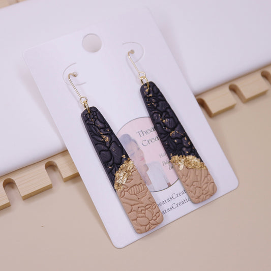 Winter Neutral Long Earrings