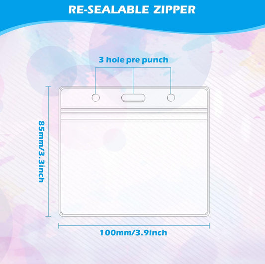 Clear Plastic Horizontal Name Tag Badge