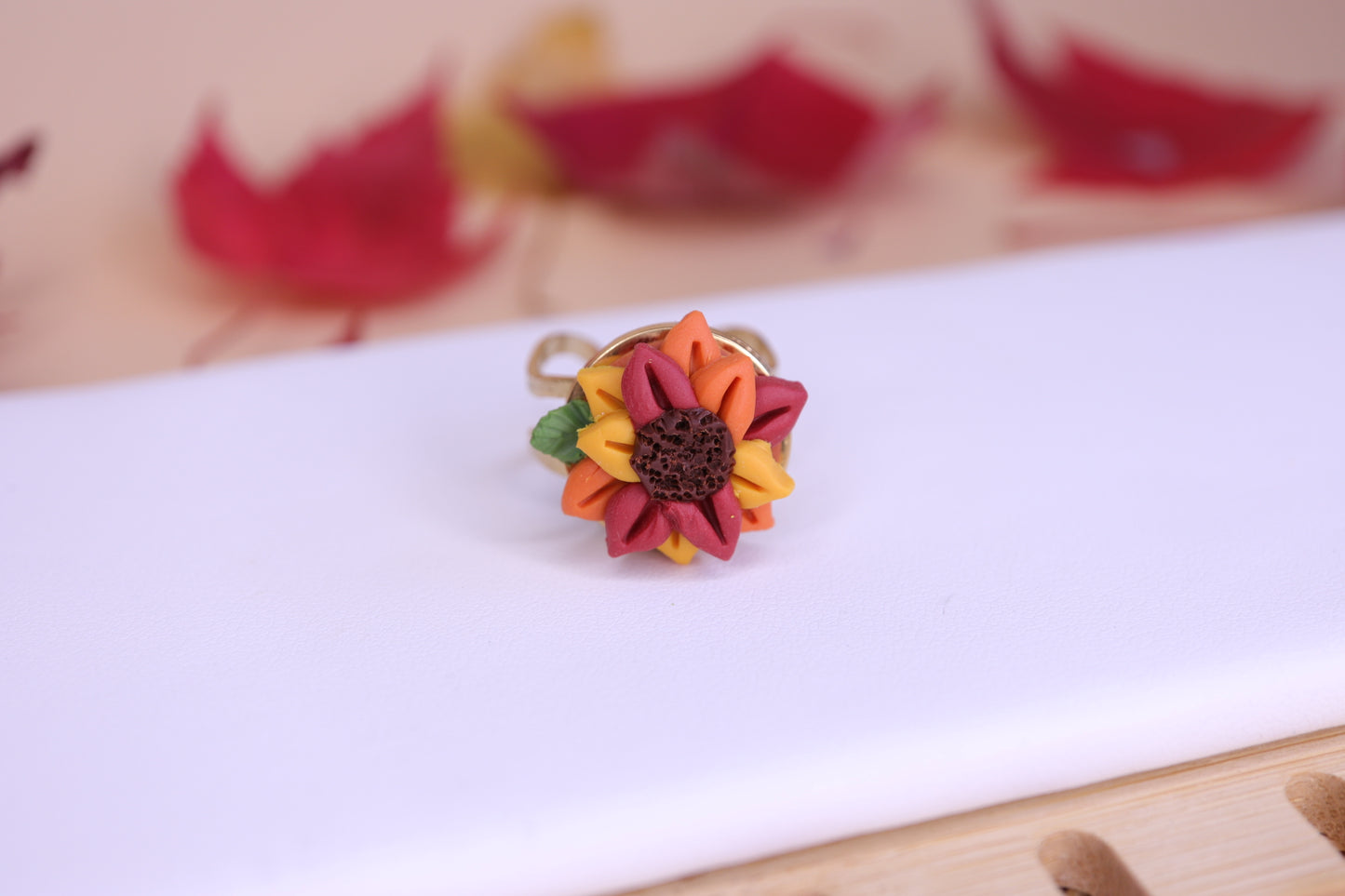 Fall Sunflower 🌻 Earrings, Ring, Bracelet, Hair Clip