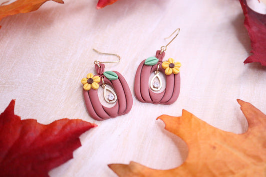 Hello Fall Pumpkin Earrings