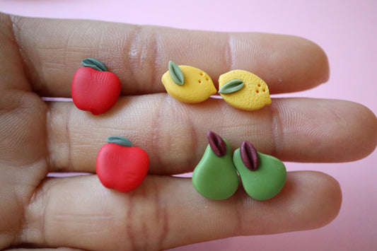 Mini fruit studs 🍎🍋🍐🍏