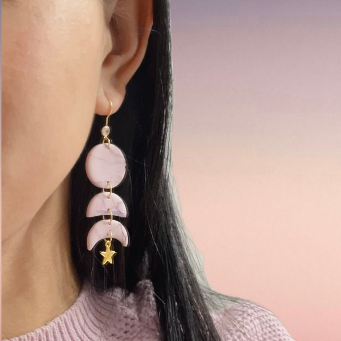 Colleen moon phases earrings