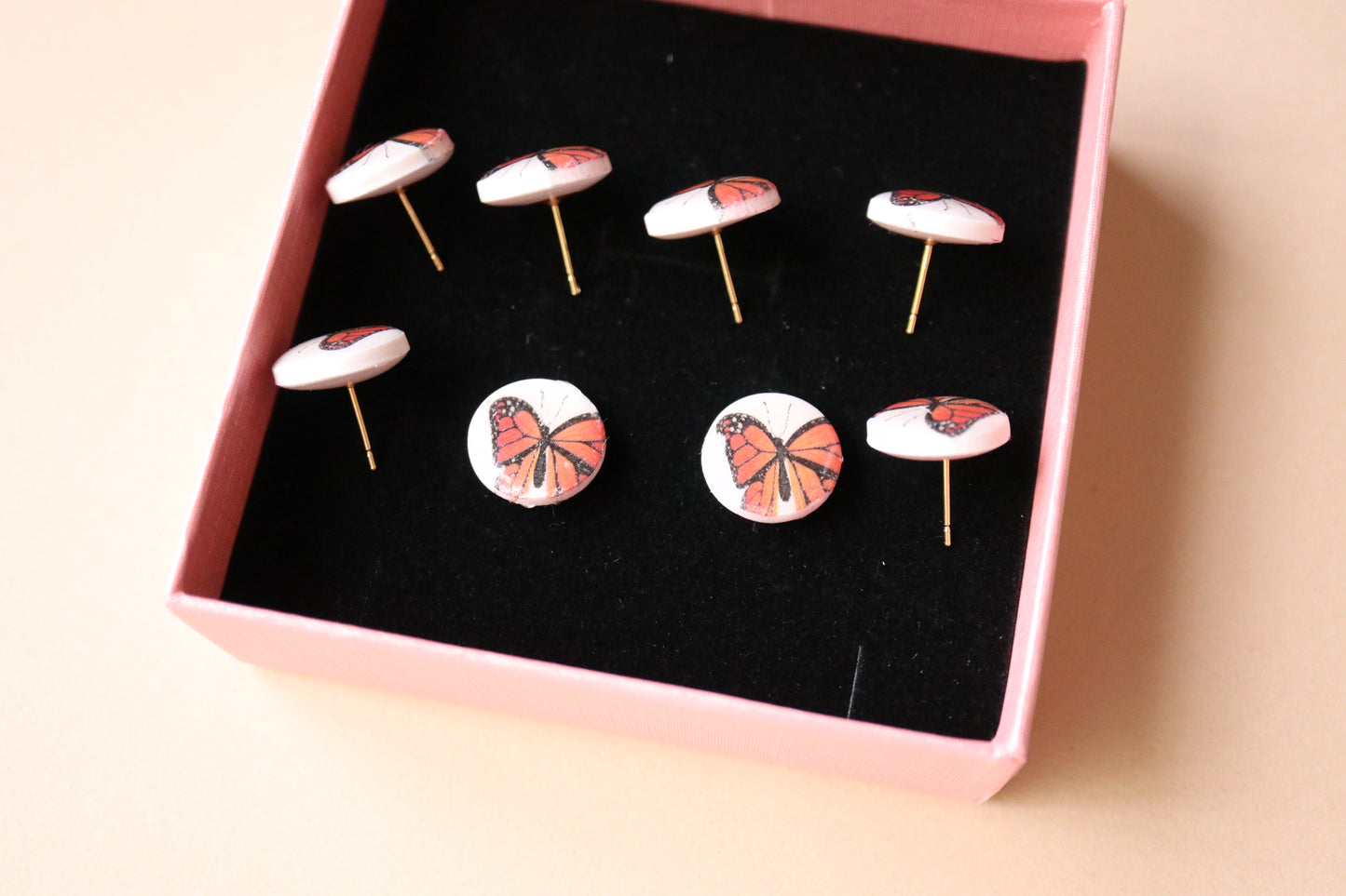 Monarch Butterfly Studs