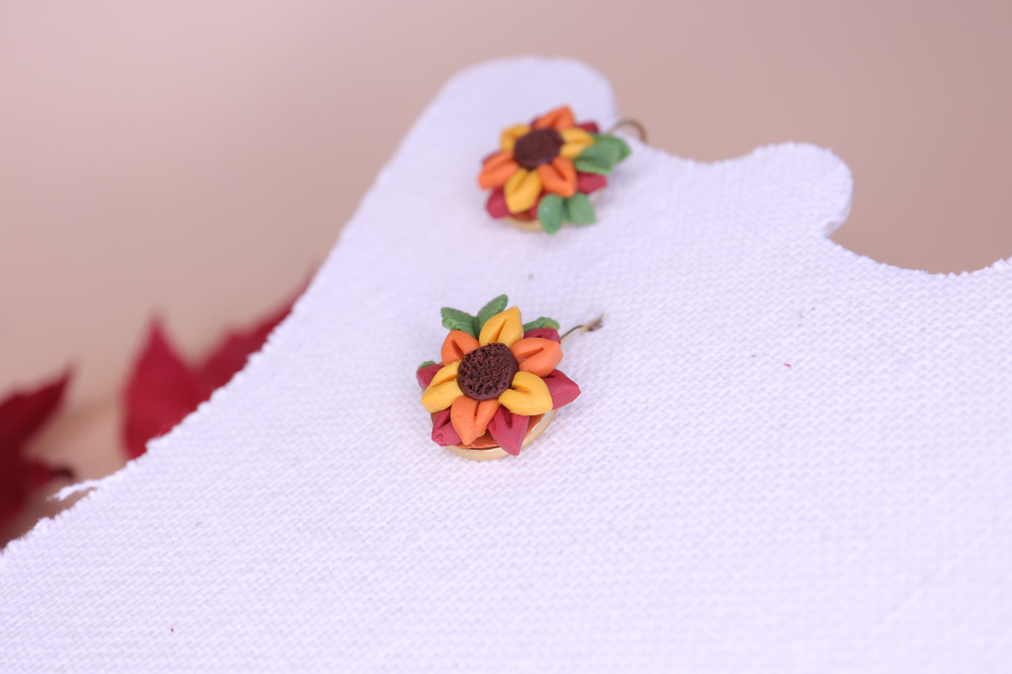 Fall Sunflower 🌻 Earrings, Ring, Bracelet, Hair Clip