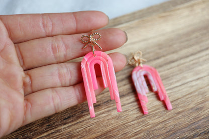 Persian Pink Arch Earrings