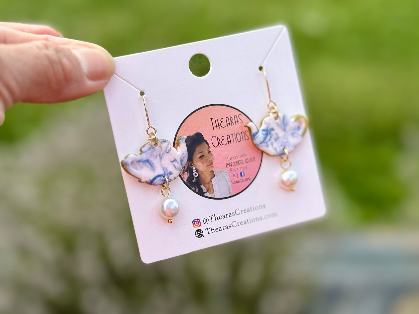 Blue China Chinoiserie Earrings