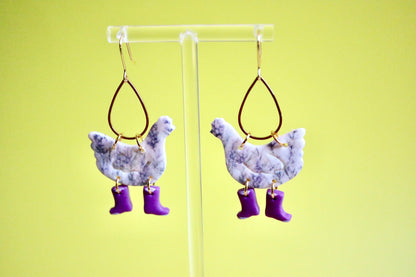 Lavender Chicken with Boots