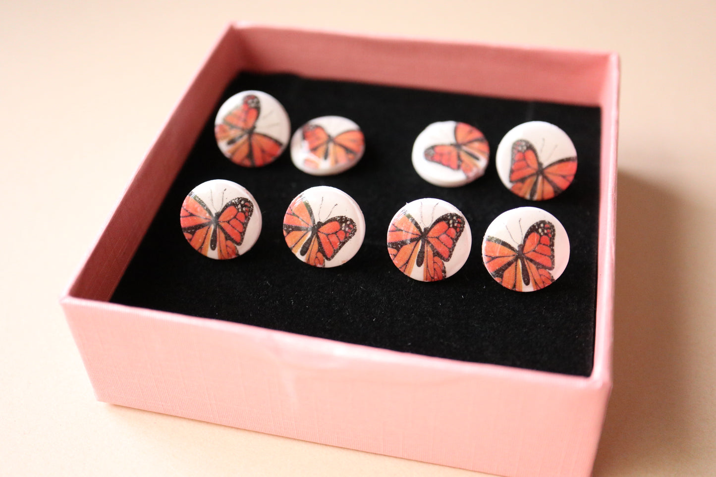 Monarch Butterfly Studs