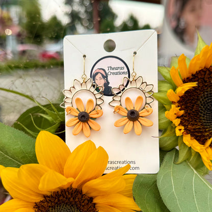 Sunflower Dangle Hooks
