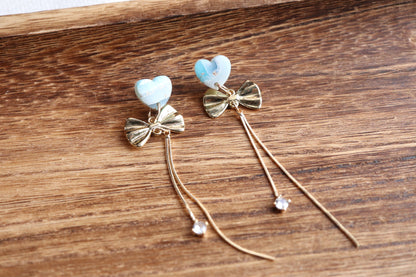 Heart Sweet Blue Earrings